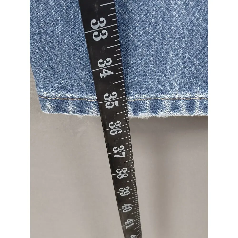 Wrangler Blue Slim Fit Straight Leg Denim Jeans Men Size W38 L30